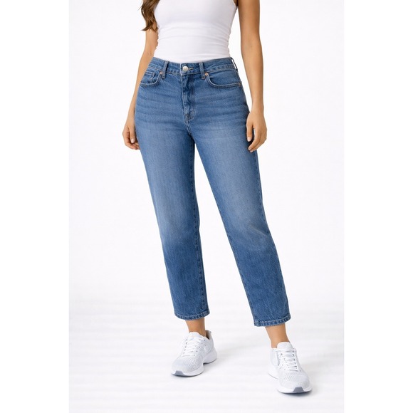 LOFT Denim - Loft The Straight High Rise Jeans Medium Wash Blue Denim Size‎ 6 28